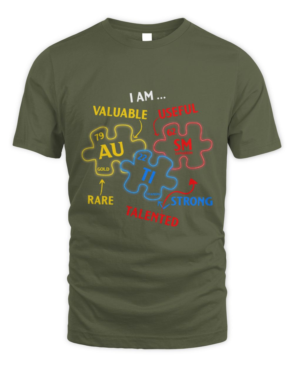 Funny Autism Awareness Elements Periodic Table Awareness ASD Men Women Kids 1