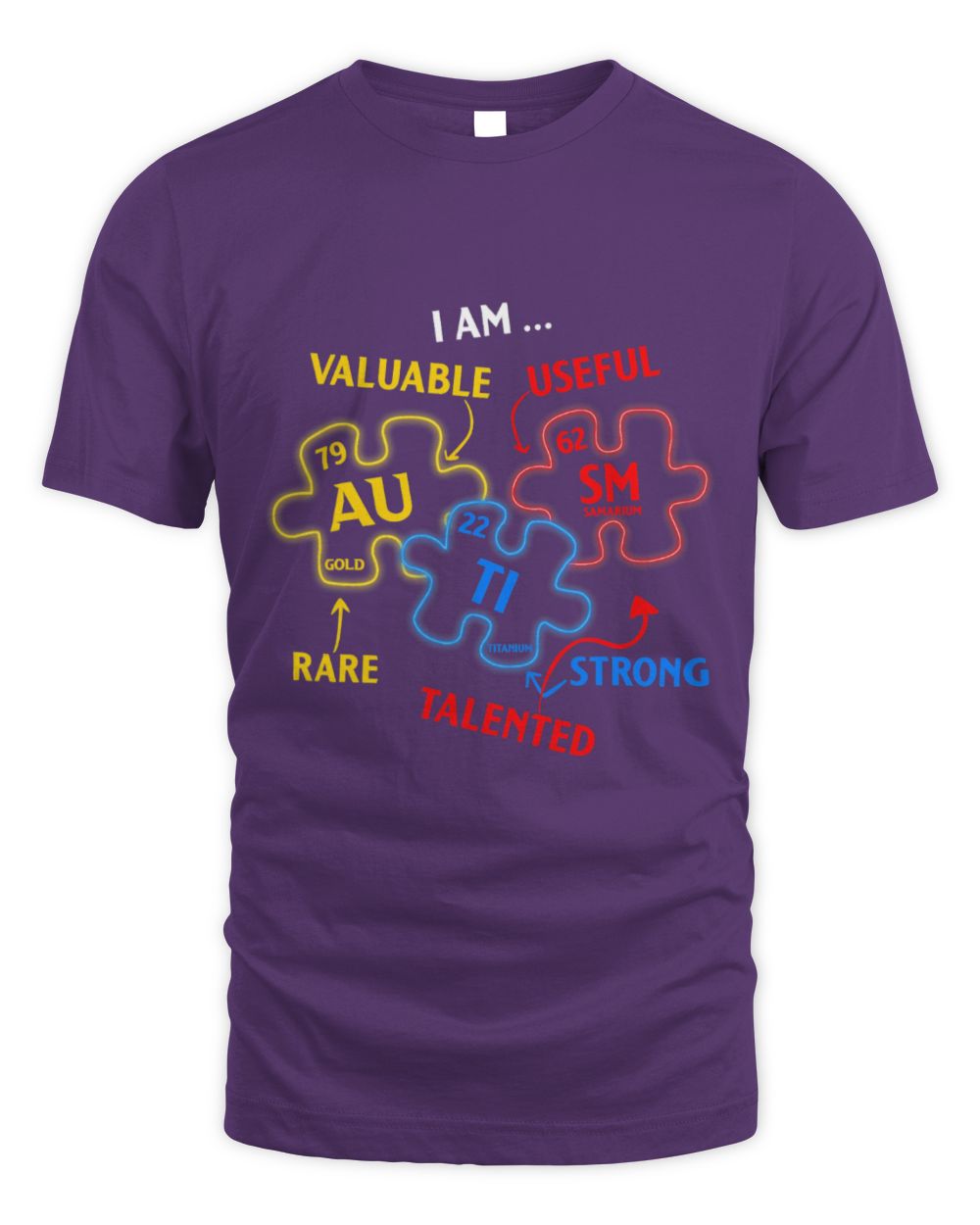 Funny Autism Awareness Elements Periodic Table Awareness ASD Men Women Kids 1