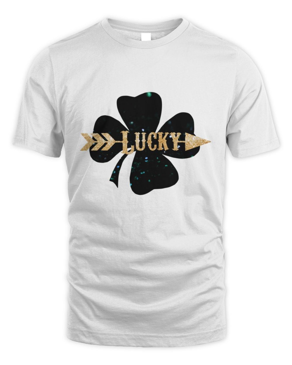 Lucky Dark Clover Four Leaf St Patricks Day Irish Pride  T-Shirt