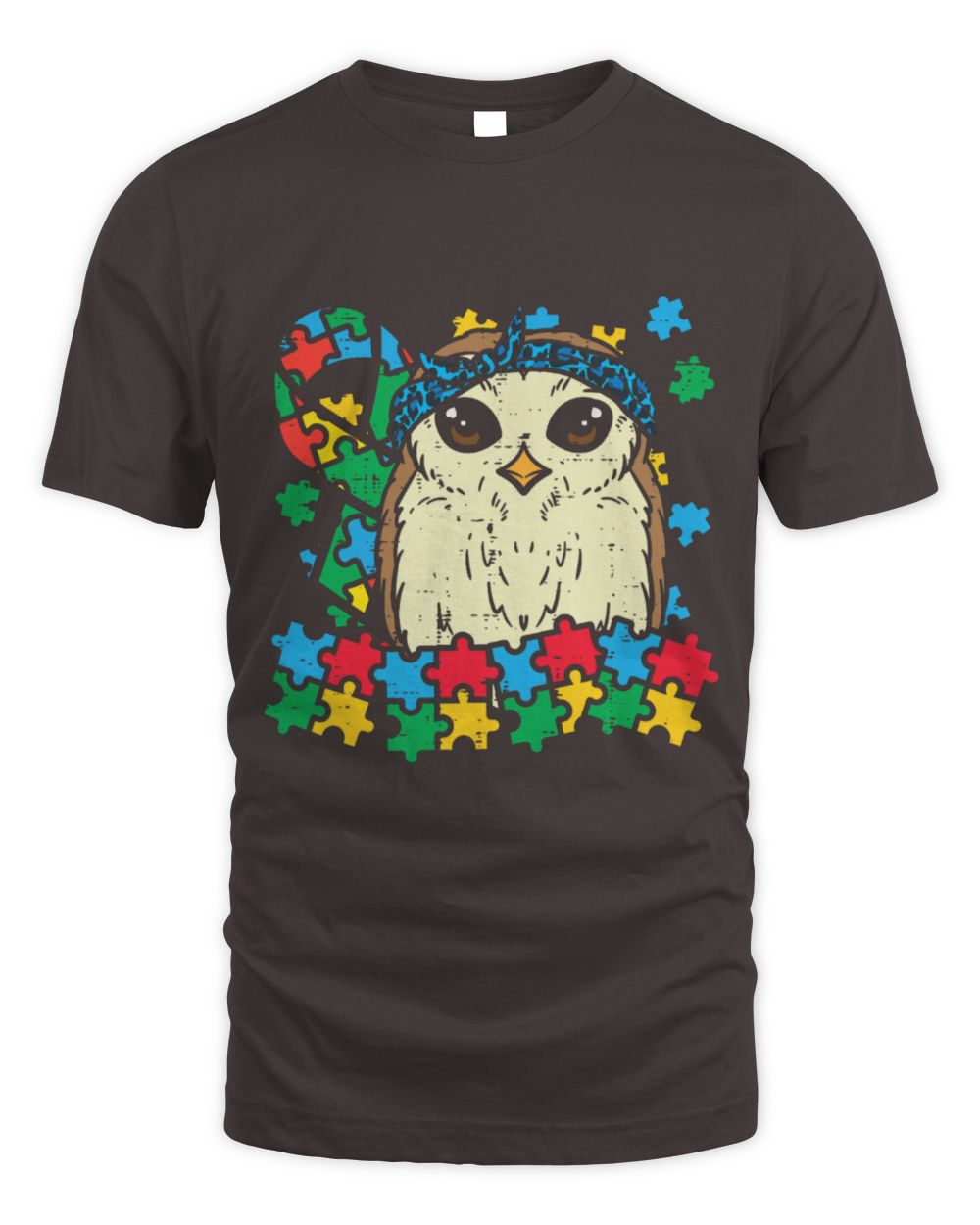 Funny Autism Awareness Owl Pet Leopard Bandana Puzzle Cute Autism Awareness Girls Women