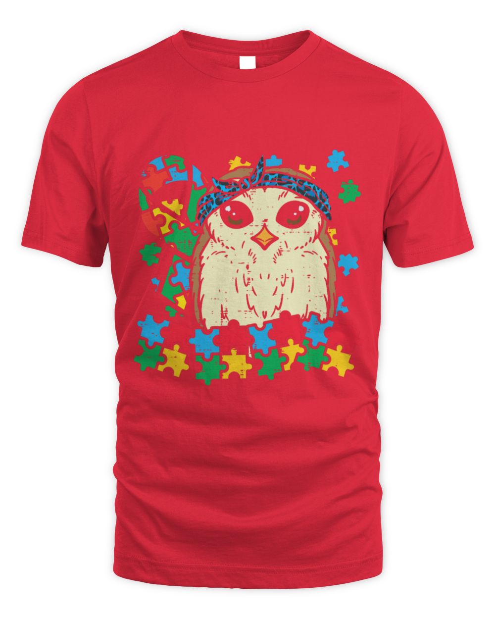 Funny Autism Awareness Owl Pet Leopard Bandana Puzzle Cute Autism Awareness Girls Women