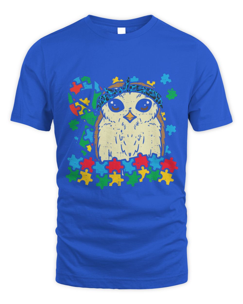 Funny Autism Awareness Owl Pet Leopard Bandana Puzzle Cute Autism Awareness Girls Women