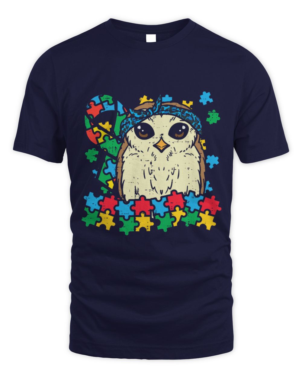 Funny Autism Awareness Owl Pet Leopard Bandana Puzzle Cute Autism Awareness Girls Women